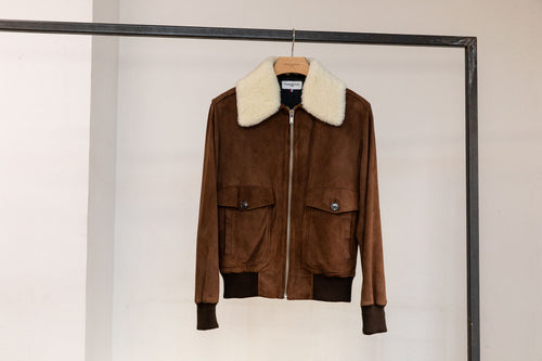 Aviator — Brown suede goat — Size 52