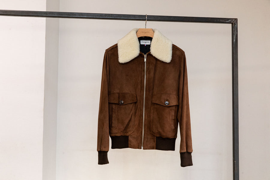 Aviator — Brown suede goat — Size 52