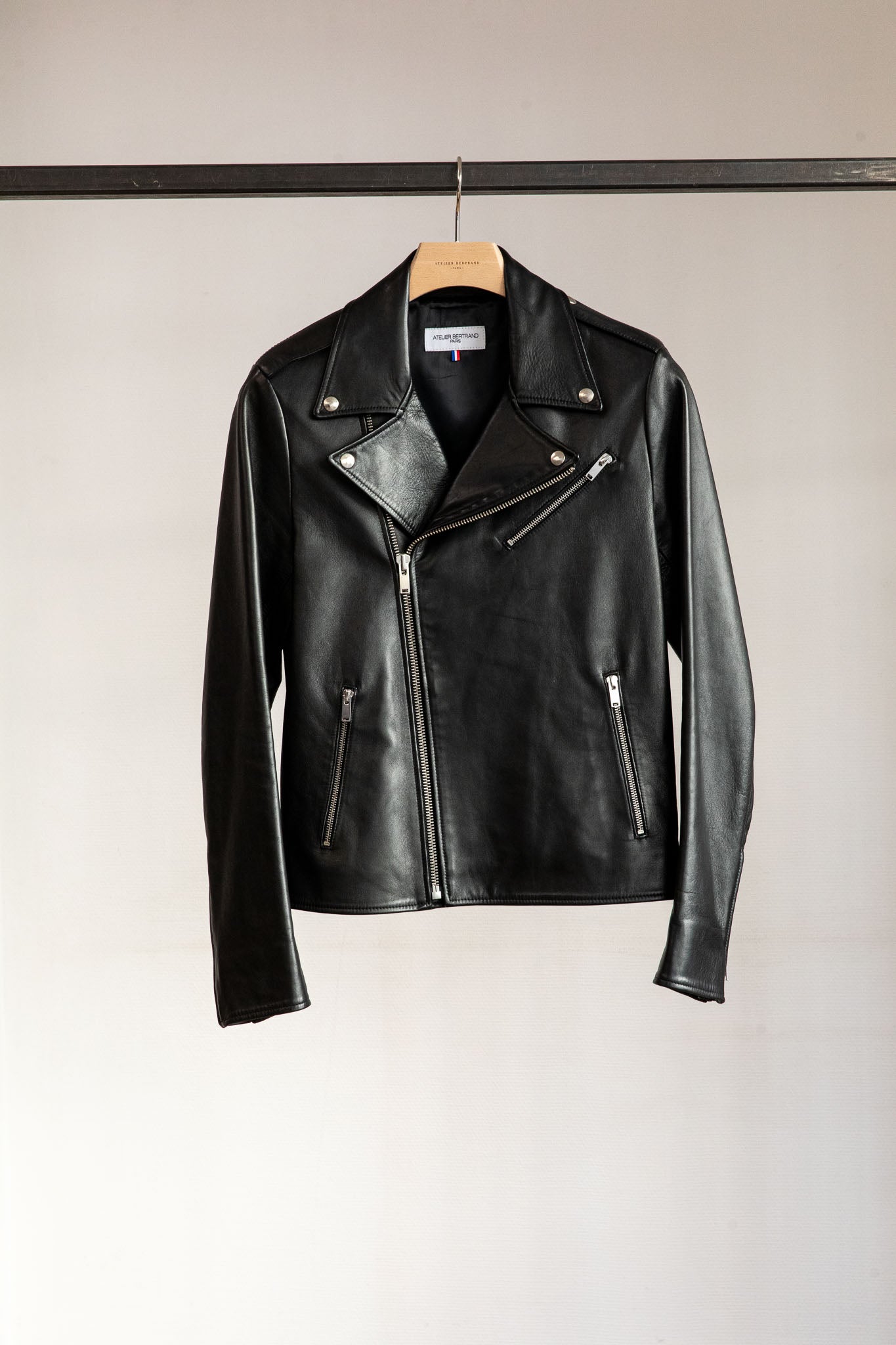 Biker N3 — Agneau plongé noir — Taille 46