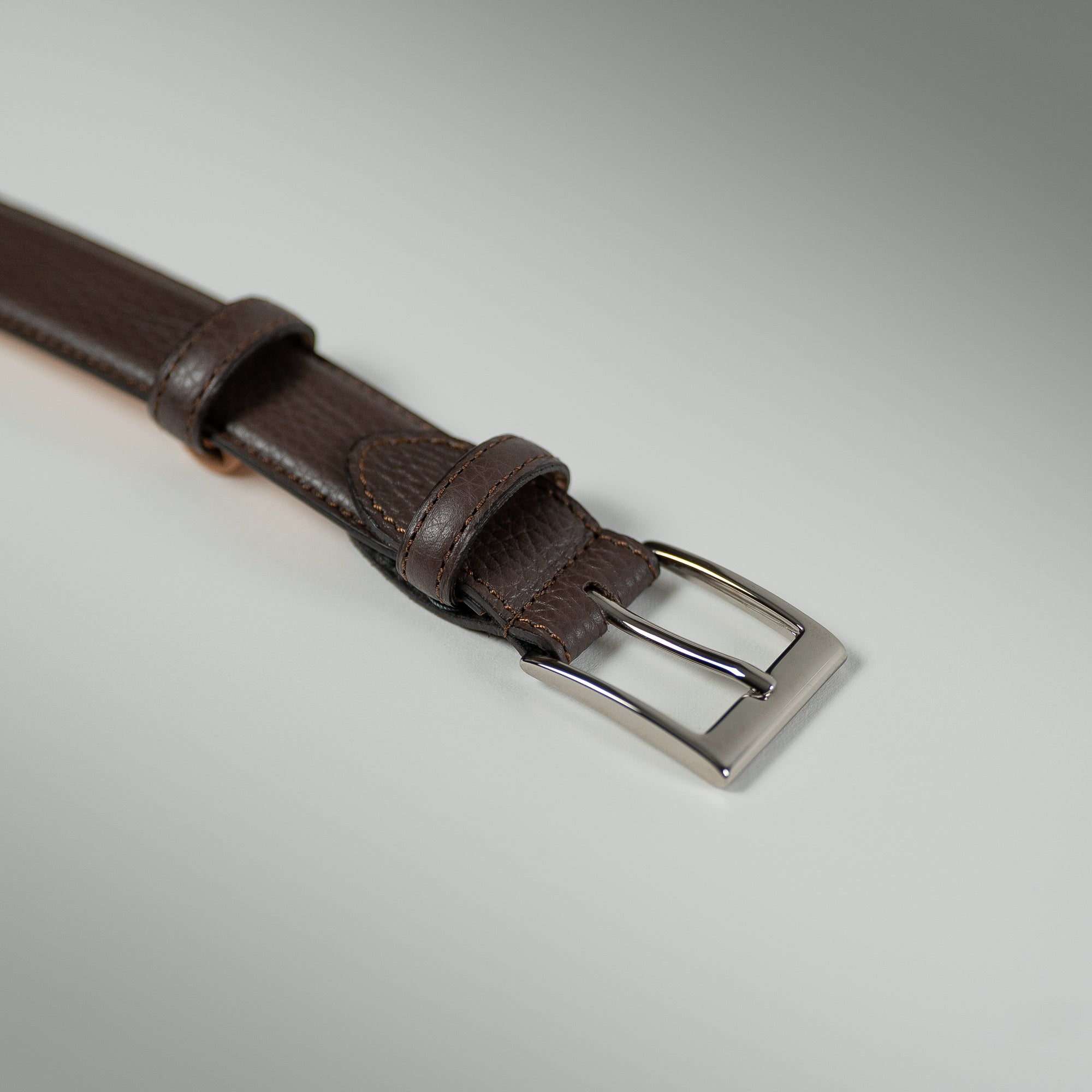 Ceinture veau grainé Chocolat