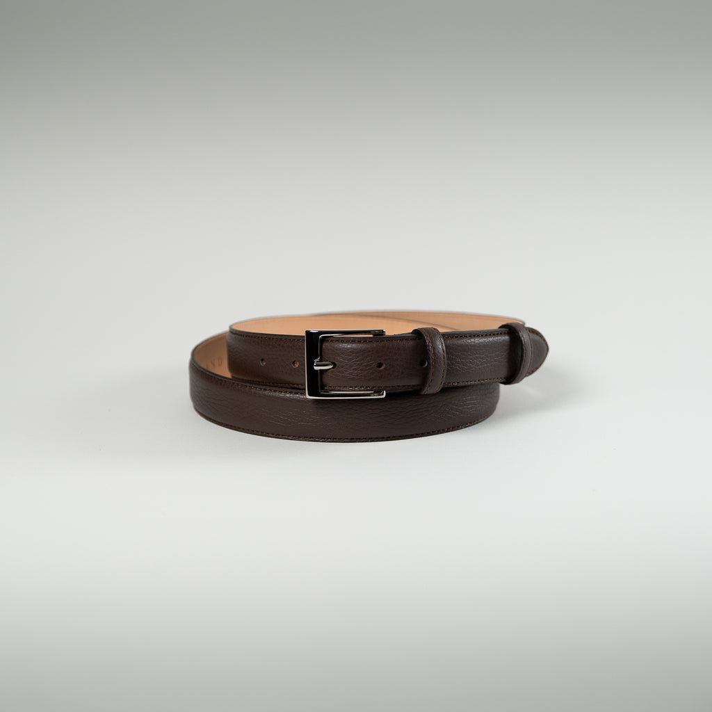 Ceinture veau grainé Chocolat