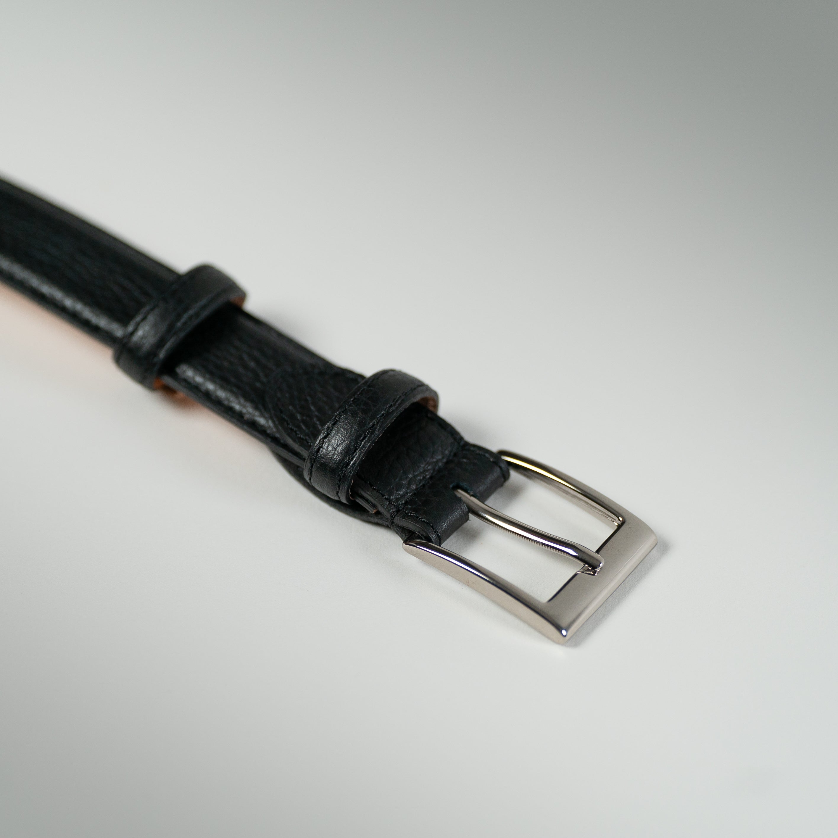 Ceinture veau grainé noir