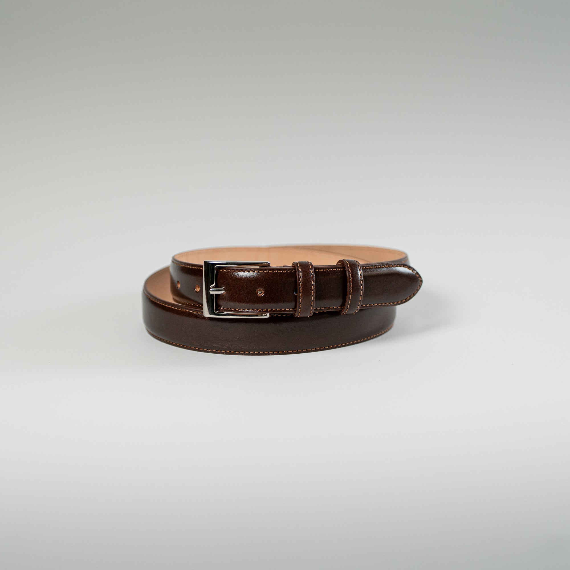 Ceinture veau patine chocolat