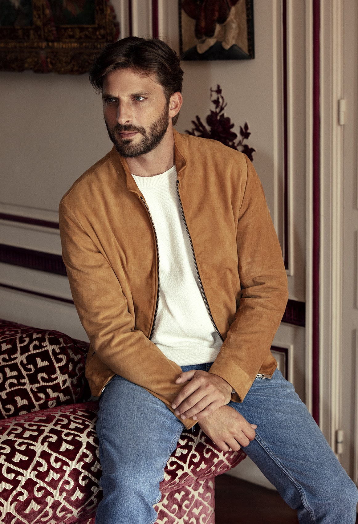 Blouson col officier