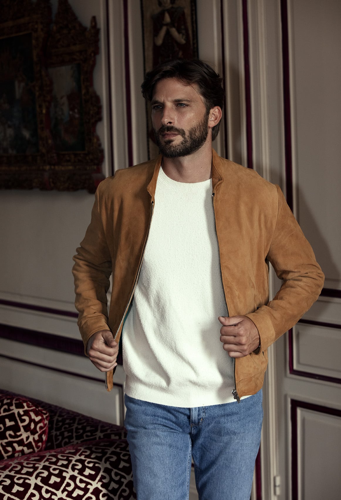 Blouson col officier