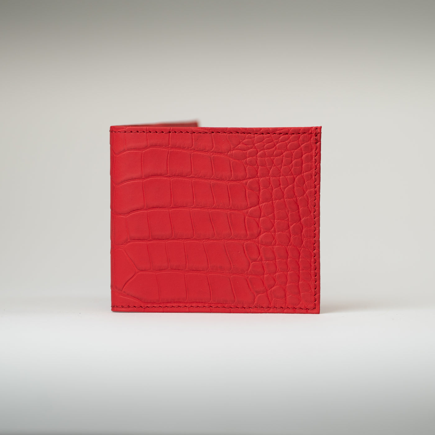 Portefeuille crocodile rouge