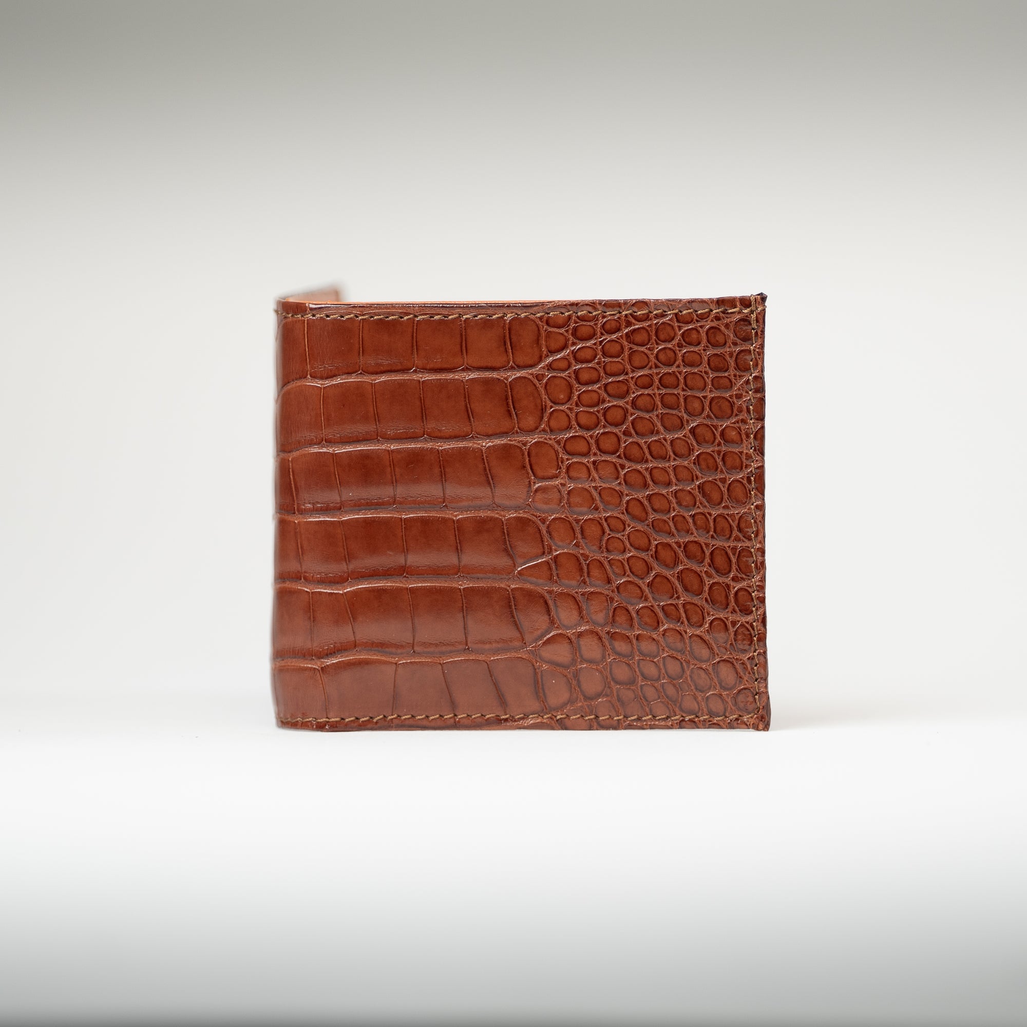 Portefeuille crocodile whisky