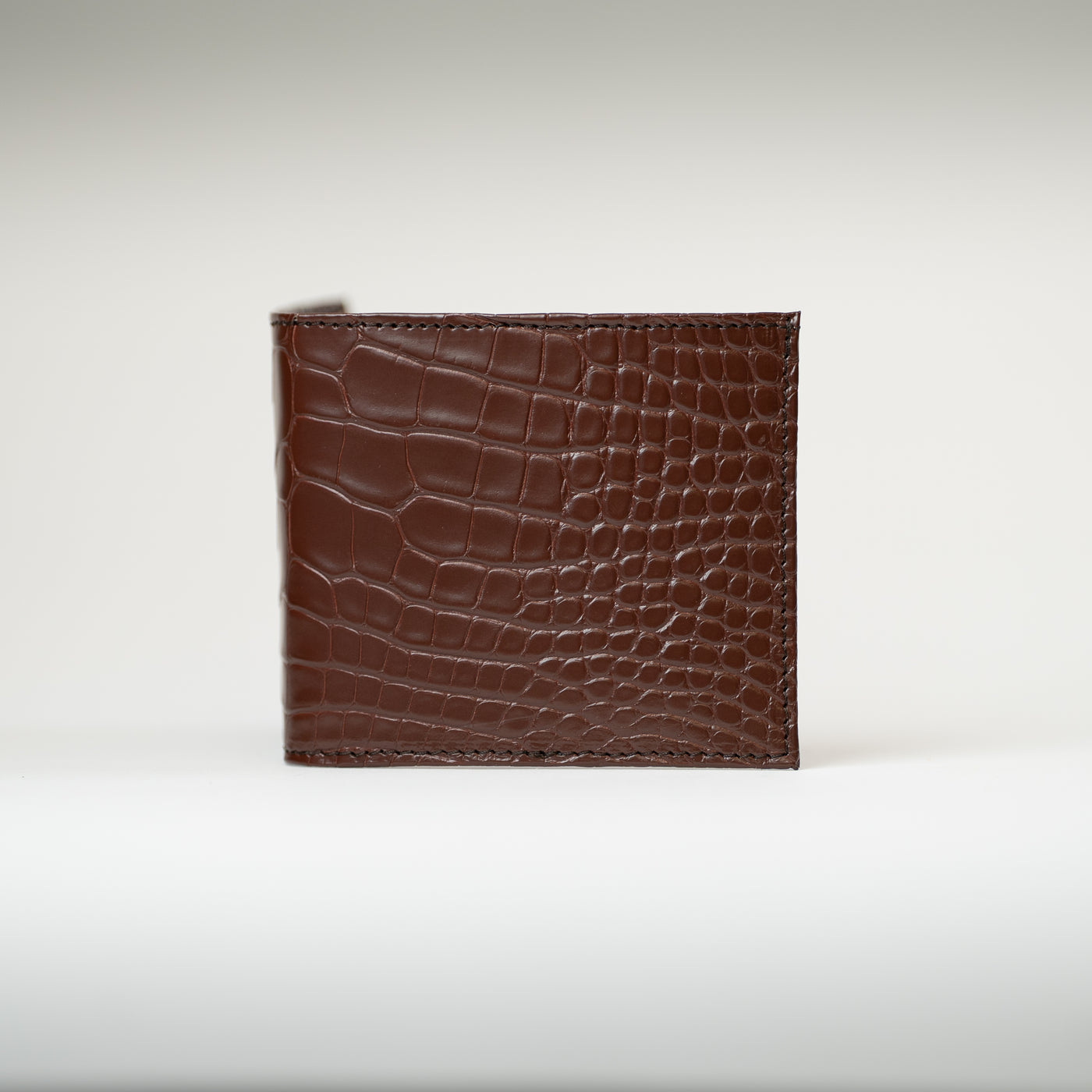 Portefeuille crocodile caramel