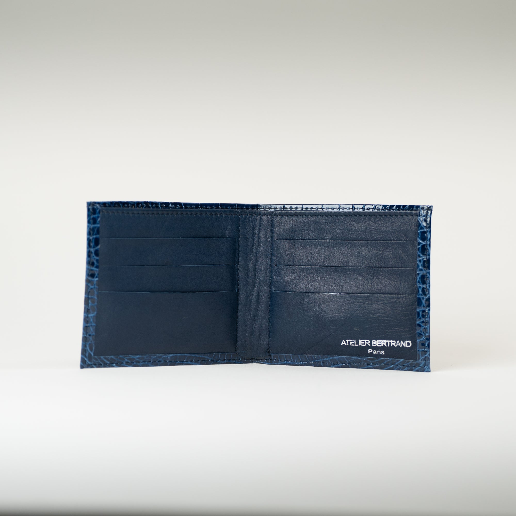 Portefeuille crocodile marine