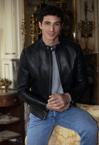 Blouson Minimaliste En Cuir