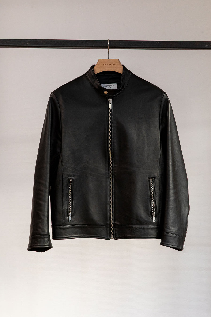 Minimalist — Black dipped lambskin — Size 54