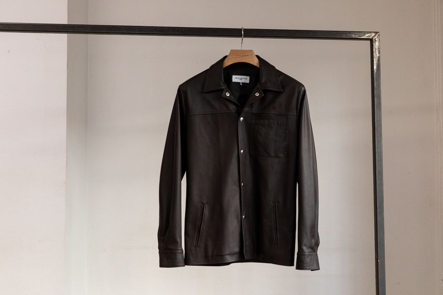 Overshirt — Chocolate brown deer — Size 46