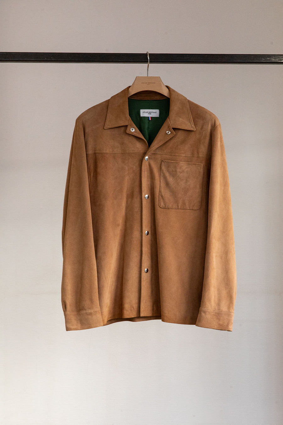 Overshirt — Camel suede goatskin — Size 50