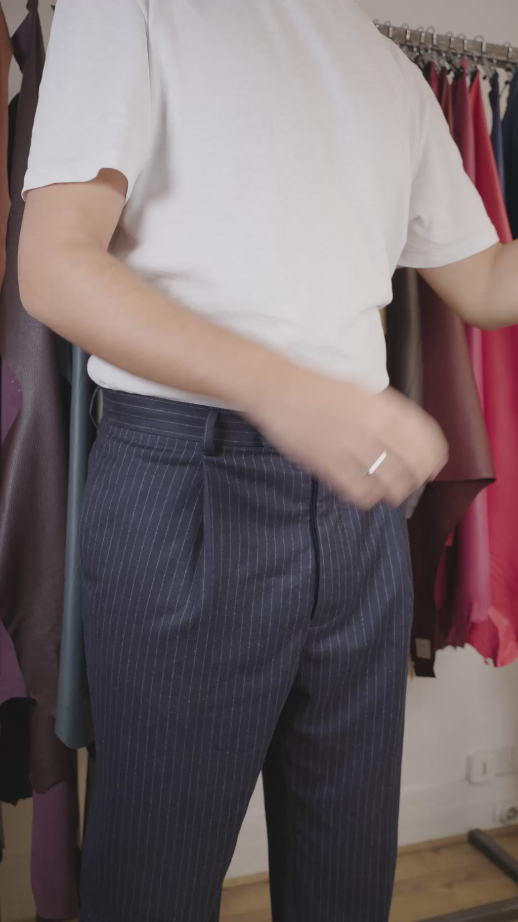 Ceinture veau patine bordeaux