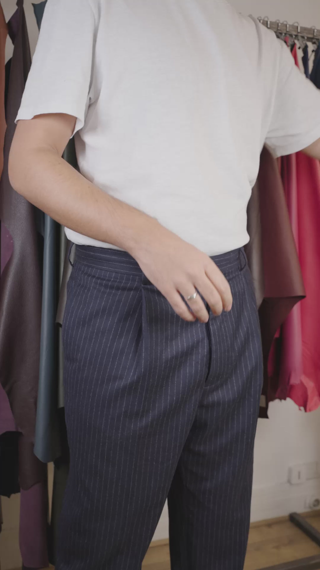 Ceinture veau patine chocolat