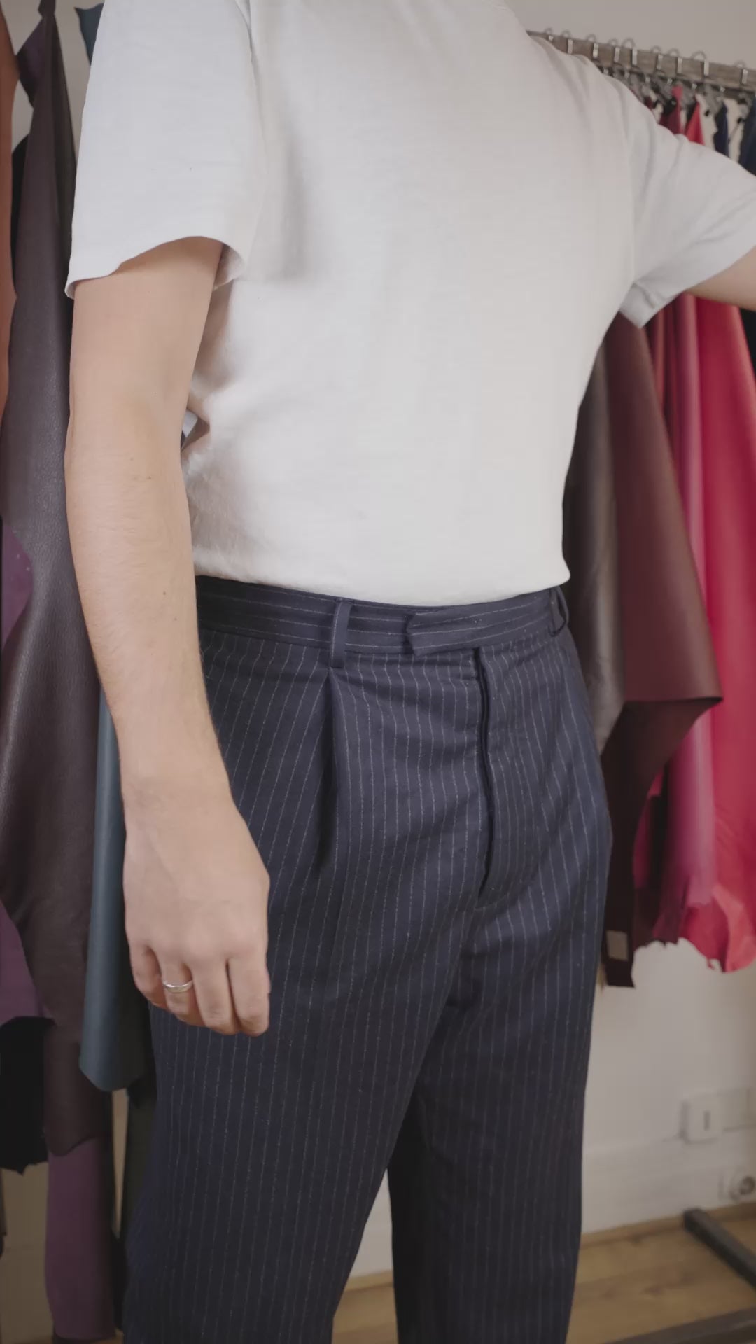 Ceinture veau patine noir